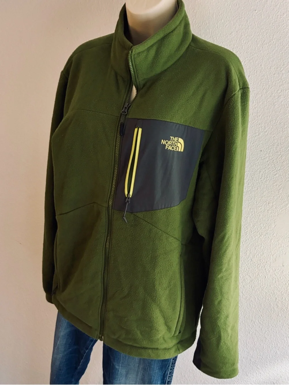 The North Face Denali 2 Full Zip Fleece Jacket Men’s M Olive Green